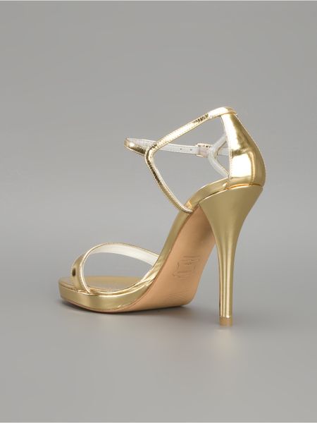 Lyst - Steve Madden Whisp Ankle Strap Pumps in Metallic