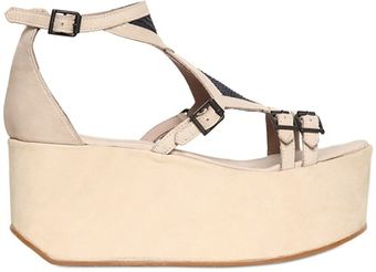 Surface To Air 75mm Strappy Leather Echo Wedge - Lyst