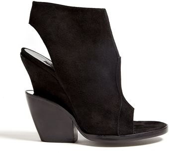 Theyskens' Theory Emke Apro Suede Open Toe Shoe Boots - Lyst