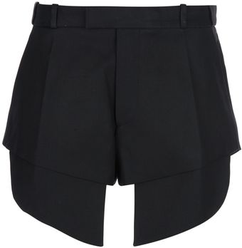 Thierry Mugler Asymmetric Hem Short - Lyst