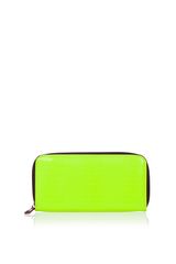 Topshop Neon Snake Zip Around Purse