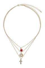 Topshop Pretty Trio Multirow Necklace