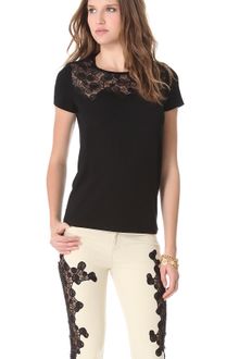Versace Short Sleeve Cutout Top - Lyst