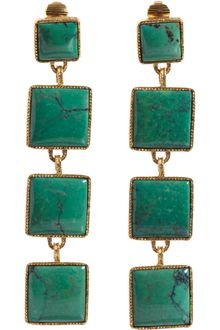 Aurelie Bidermann Turquoise Cherokee Fourdrop Earrings - Lyst