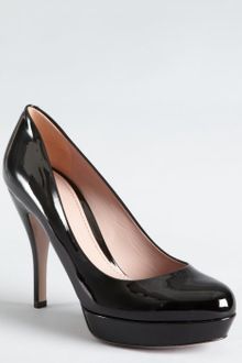 Gucci Black Patent Leather Platform Pumps - Lyst