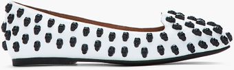 Jeffrey Campbell Black and White Skulltini Skull Studded Flats - Lyst