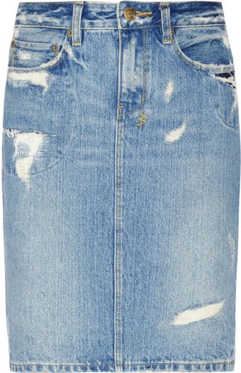 Ksubi Distressed Denim Skirt - Lyst