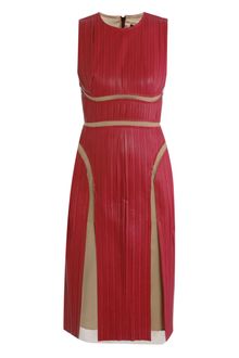 Marios Schwab Leather Pleat Dress - Lyst