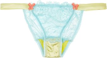Mimi Holliday By Damaris Woozie Lace and Stretch-Silk Satin Briefs - Lyst