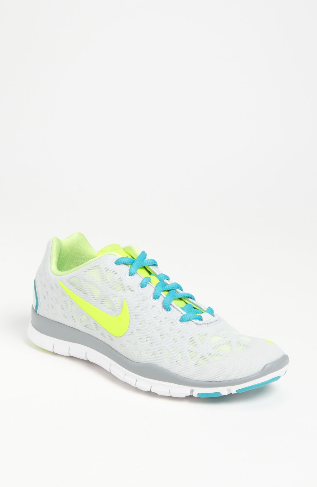 Nike Free Tr Fit 3 Training Shoe Women in Gray (light grey/ yellow/ teal) | Lyst