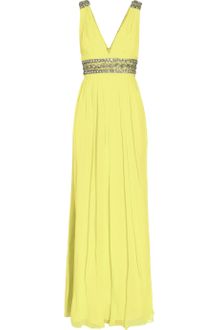 Notte By Marchesa Embellished Silk Chiffon Gown - Lyst