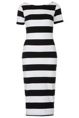 Topshop Big Stripe Midi Dress