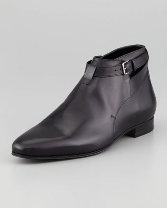 Yves Saint Laurent Jodhpur Cropped Boot Black - Lyst