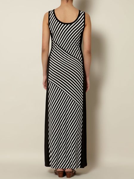Episode Striped Bias Cut Maxi Dress in Black (black stripe) | Lyst