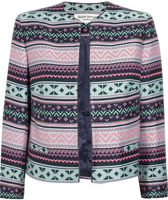Helene Berman Embroidered Twill Cropped Jacket - Lyst