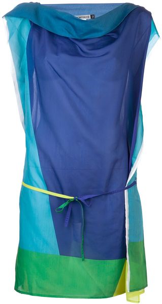 Issey Miyake Tie Waist Dress - Lyst