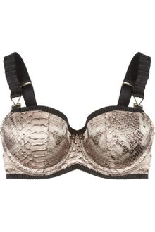Stella McCartney Jodie Rocking Python-Print Stretch-Silk Balconette Bra - Lyst