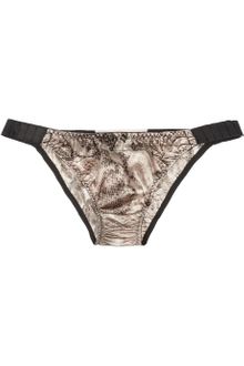 Stella McCartney Jodie Rocking Python Print Stretch Silk Briefs - Lyst