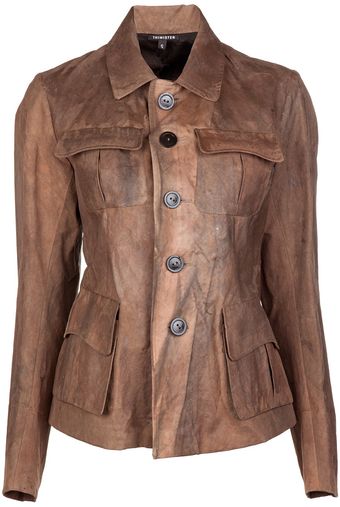 Thimister Distressed Military Jacket - Lyst