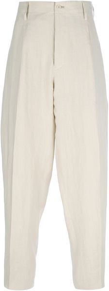 Yohji Yamamoto Wide Leg Trouser - Lyst