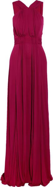 Issa Ruched Stretchcrepe Gown - Lyst