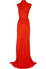 Issa Ruched Stretchcrepe Gown