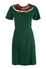 Kenzo Contrast Necklace detail Dress