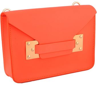 Sophie Hulme Mini Envelope Bag in Bright Coral - Lyst