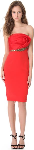 Notte By Marchesa Strapless Cocktail Dress - Lyst