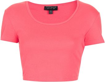 Topshop Basic Crop Tee - Lyst