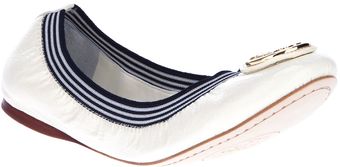 Tory Burch Embellished Ballerina - Lyst