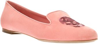 Alexander McQueen Skull Embellished Slipper - Lyst
