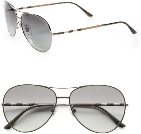 burberry metal aviator sunglasses