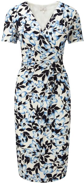 Cc Multicoloured Shadow Petal Jersey Dress - Lyst