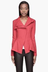 Gareth Pugh Red Frill Hem Jacket