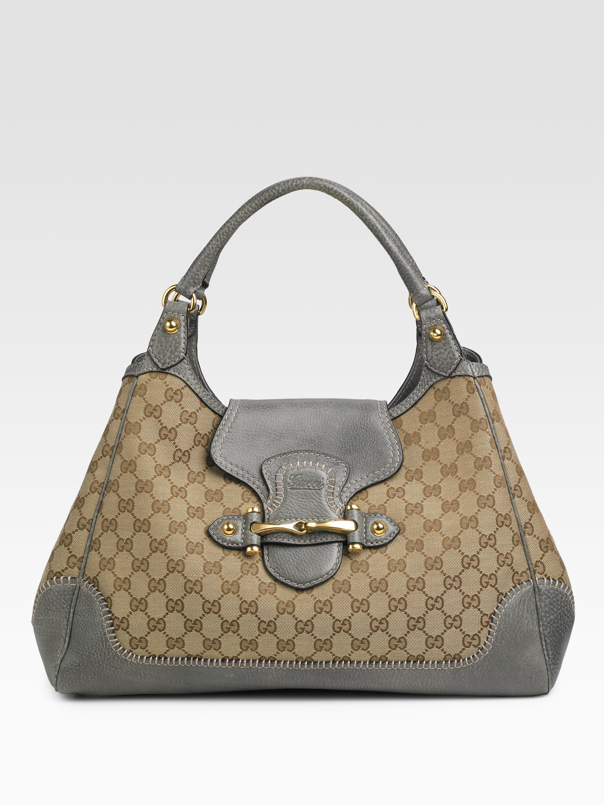 Gucci New Pelham Large Shoulder Bag in Brown (beige-light brown) | Lyst