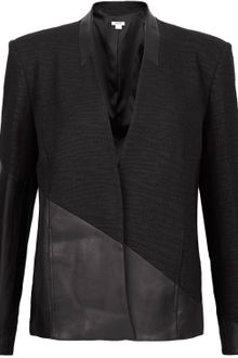 Helmut Lang Black Asymmetric Leather Panel Jacket - Lyst