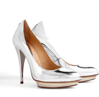 McQ by Alexander McQueen Mercury Metallic Pointy Platform Pumps - Lyst