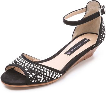 Steven Tippsy Faux Suede Sandals - Lyst
