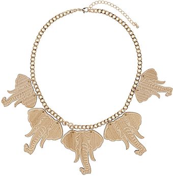 Topshop Wooden Elephant Collar - Lyst