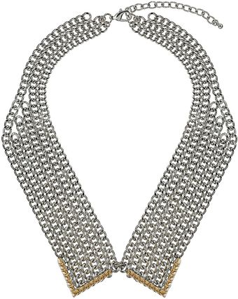 Topshop Chain Spike Peter Pan Collar - Lyst