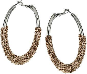 Topshop Twist Chain Hoop Earrings - Lyst