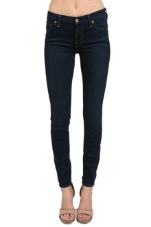 7 For All Mankind Mid Rise Skinny Jean in Slim Illusion Rinse - Lyst