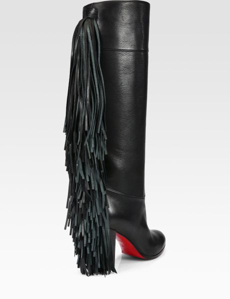 louboutin fringe boots