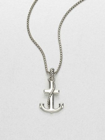 David Yurman Sterling Silver Anchor Charm - Lyst