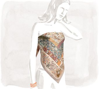 Hermes Piqué Fleuri De Provence Scarf - Lyst