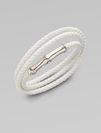 John Hardy Leather and Sterling Silver Wrap Bracelet - Lyst