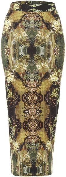 Label Lab Digital Print Midi Skirt - Lyst