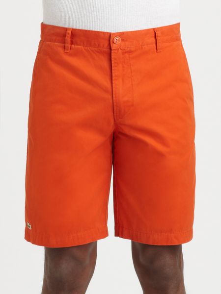Lacoste Classic Bermuda Shorts in Orange for Men | Lyst