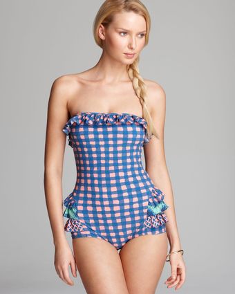 Marc By Marc Jacobs Molly Ruffled One Piece Swimsuit - Lyst